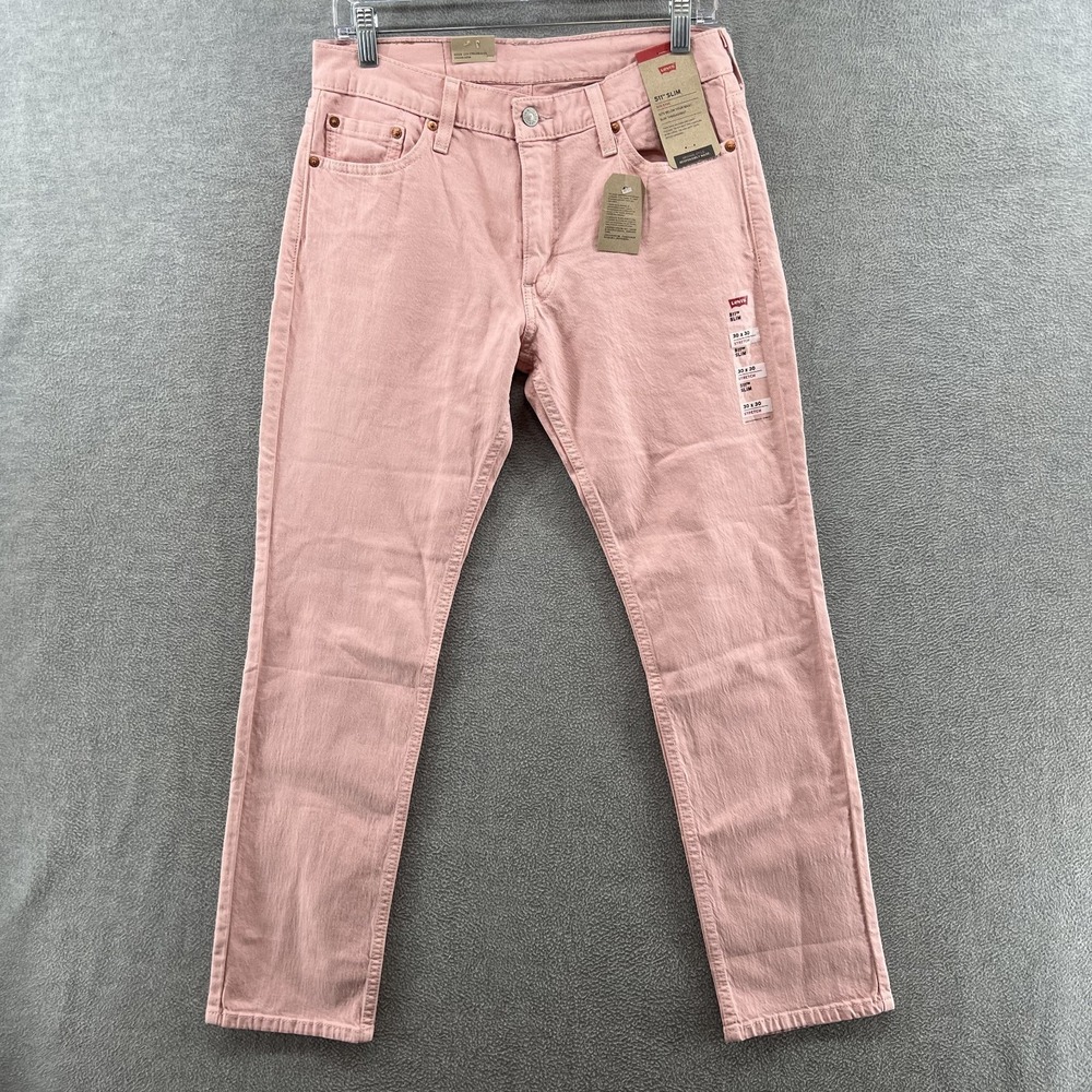 Levi's 511 NWT Women's Size 30X30 Pink Denim Low Waist Slim Jeans